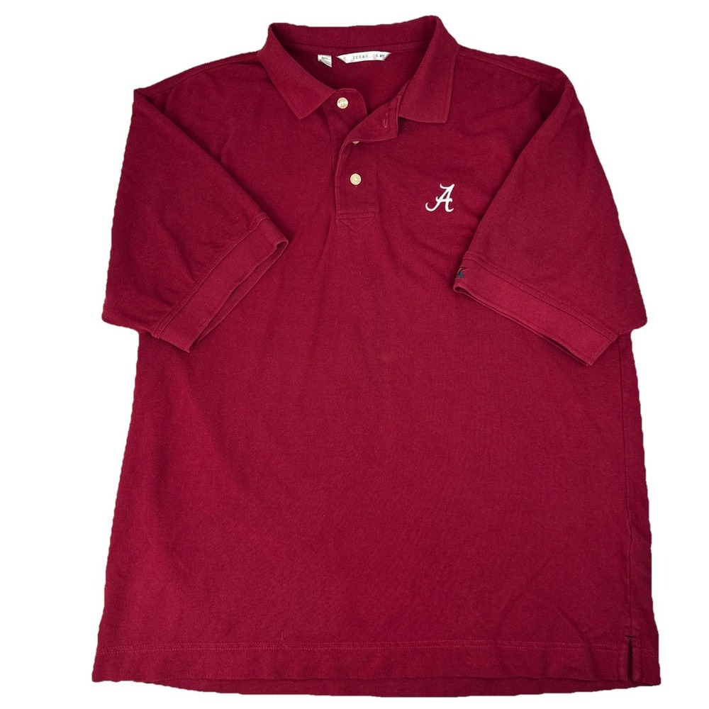 Cutter & Buck Alabama Crimson Tide Polo Shirt Mens XL Burgundy Maroon Pique Golf